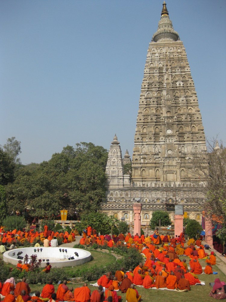 Bodhi tree temple monks